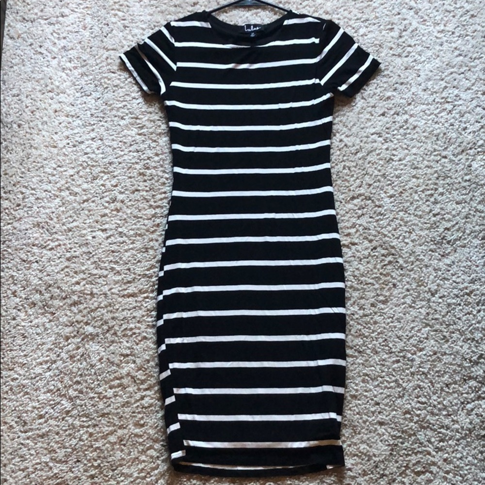 LuLus striped mini dress